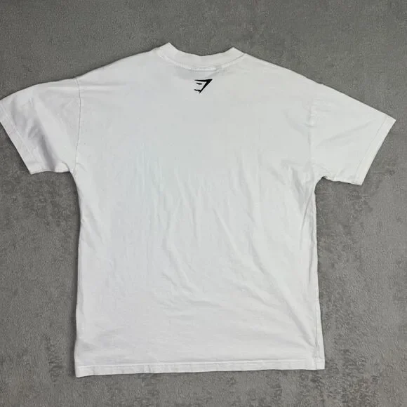 Gymshark Block Oversized T-Shirt Women XS White Logo Cotton Casual Everyday Wear - Picture 4 of 6